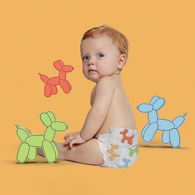Hello Bello Premium Diapers Size 1, Balloon Buddies & Crosshatch Cuties Designs - Image 5