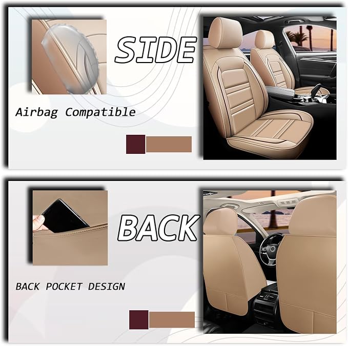 Seat Covers for Ford Maverick 2022-2025 | 5-Seats Leather Seat Covers - Image 6