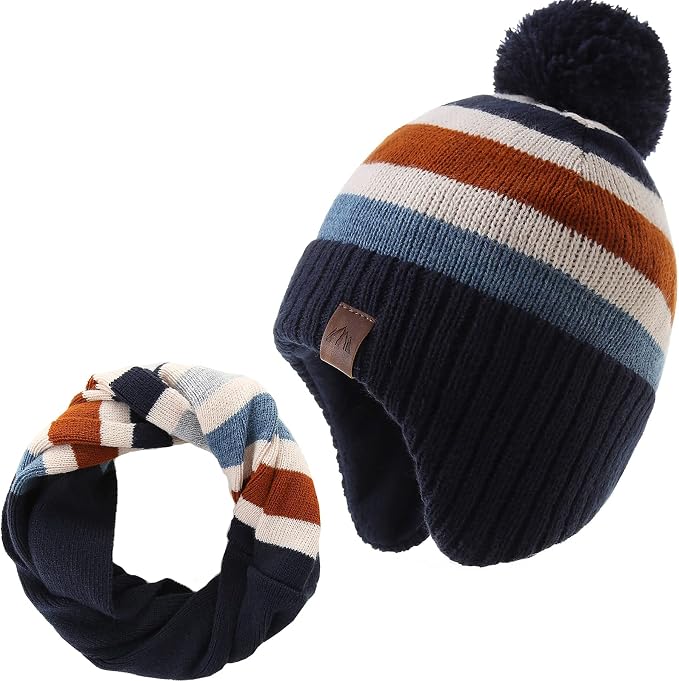 LMLALML Boys Winter Hat Earflap Knitted Beanie by LMLALML