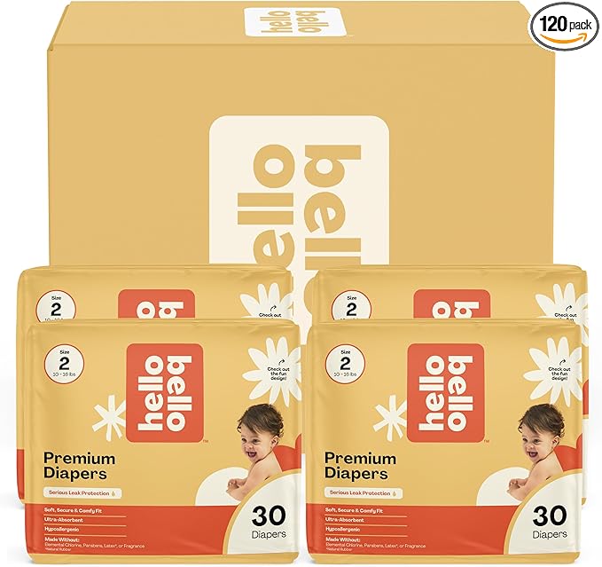 Hello Bello Diapers, Size 2 Flower Child, Hypoallergenic by HelloBello