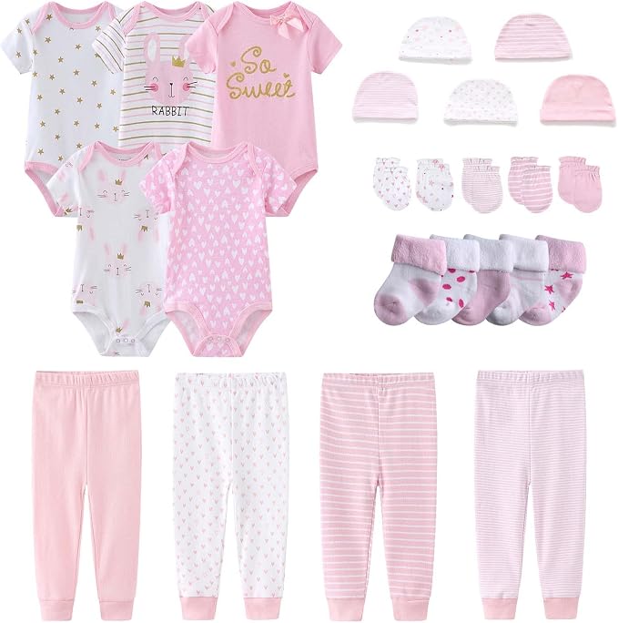 Newborn Layette Gift Set Bodysuits Pants by MAMIMAKA