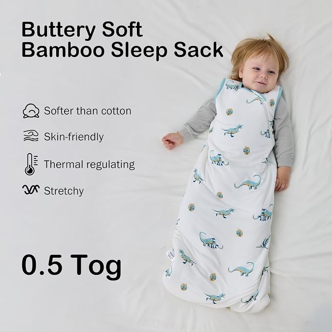 BubblePanda Rayon Made from Bamboo Sleep Sack 18-24 Months 0.5 Tog Soft - Image 2