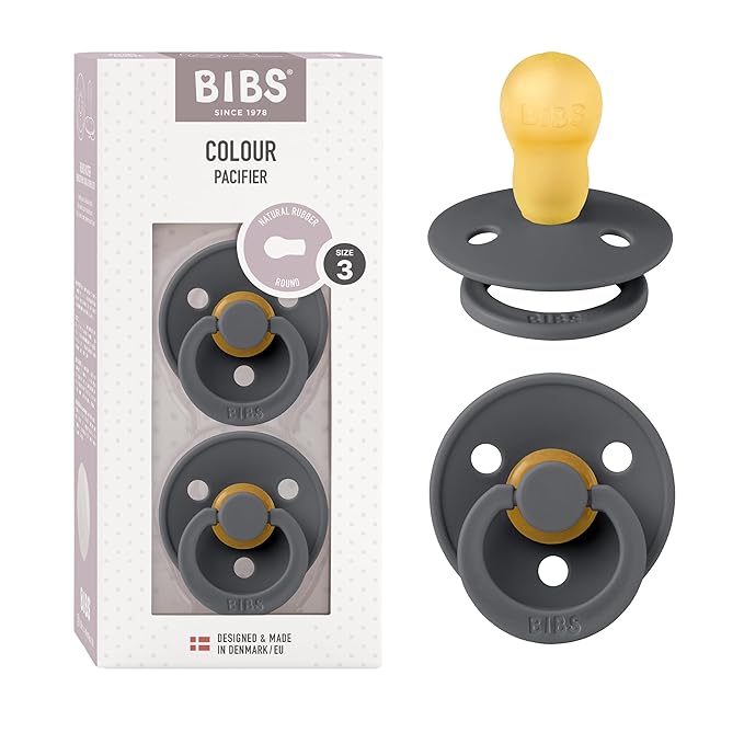 BIBS Pacifiers Colour Collection | Natural Rubber Baby Pacifier | Set of 2 by BIBS
