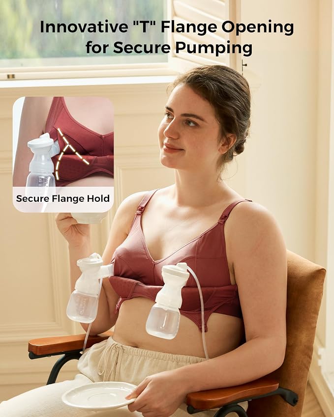 Momcozy Hands-Free Pumping Bra, Wireless & Seamless HF010 Breast Pump Bra - Image 3
