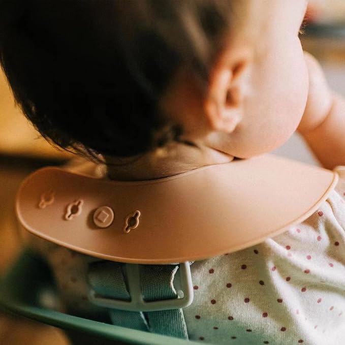 Moonkie Silicone Bibs Set Of 3, BPA Free Soft Adjustable Fit Waterproof Feeding - Image 6