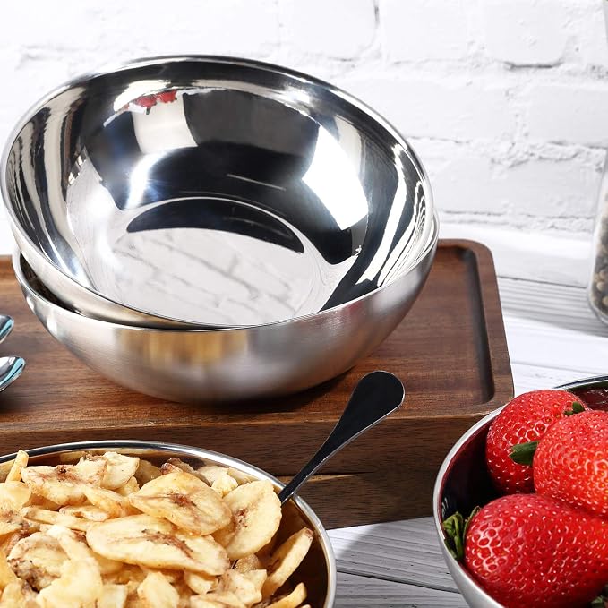 Stainless Steel Bowls for Kids, 18/8 Stainless Steel Toddler Bowl, Durable & - Image 3