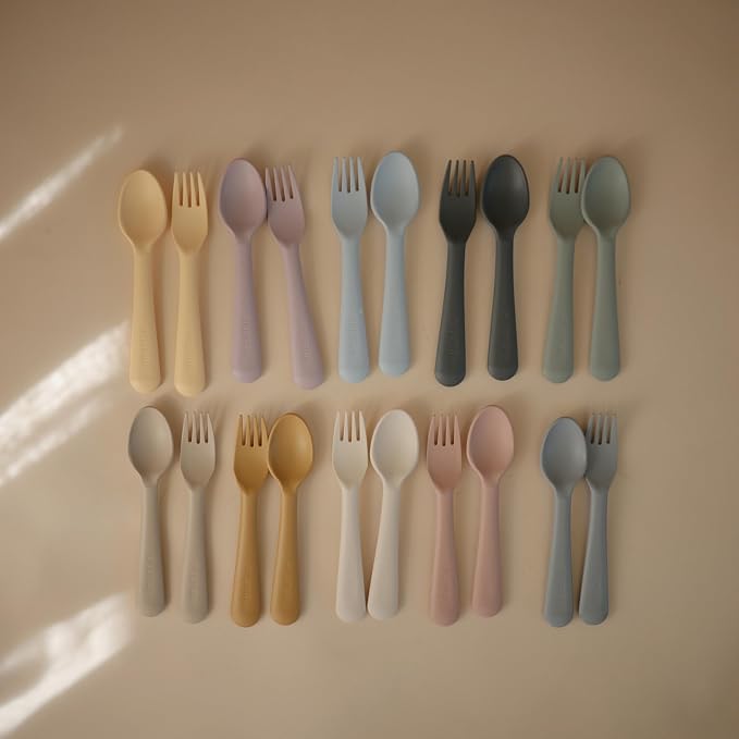 mushie Flatware Fork and Spoon Set - Image 7