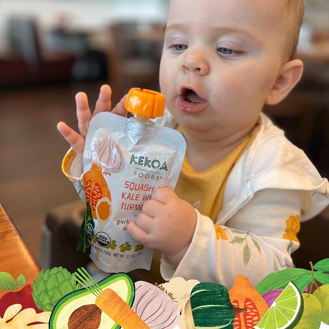 Kekoa Foods Squash & Kale with Turmeric Baby Food Purée | 100% USDA - Image 7