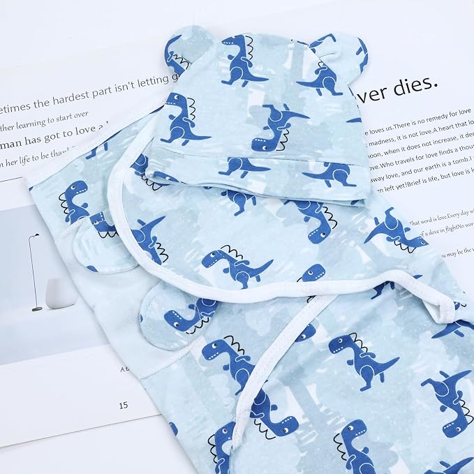Cinaci 2 Pack Adjustable Soft Cotton Blend Newborn Baby Receiving Swaddle - Image 7