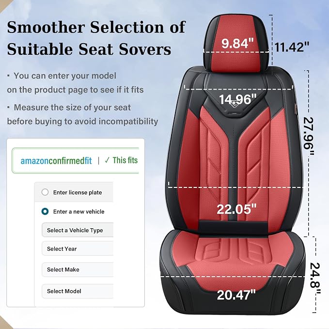 Coverado Seat Covers, Car Seat Covers Front Seats, Leather Seat Covers - Image 5