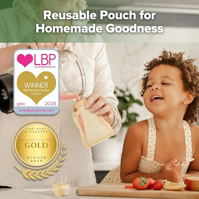 haakaa Pouch Reusable Baby Food Pouch, Reusable Pouches - Image 2