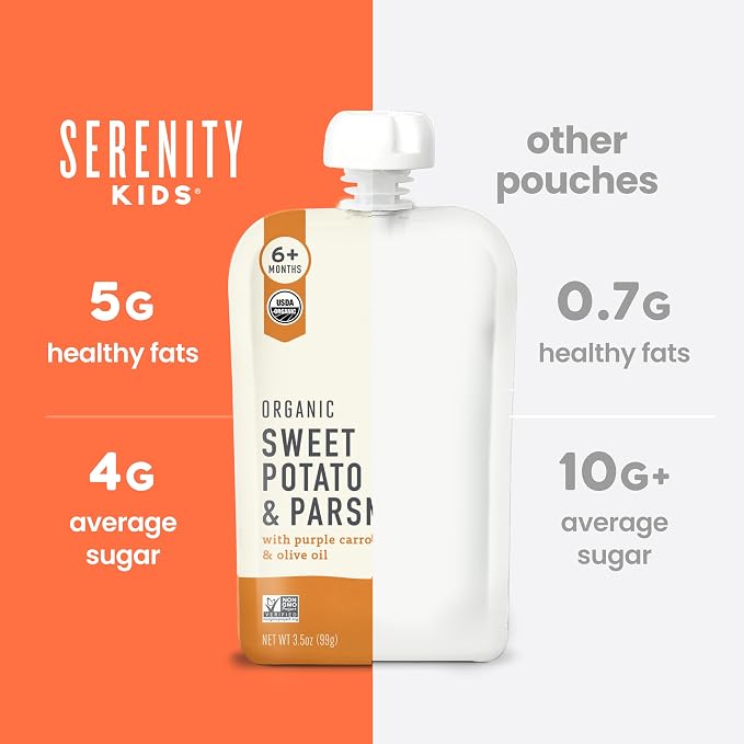 Serenity Kids Certified Organic Baby Food Veggie Puree Pouches Variety Pack - Image 6