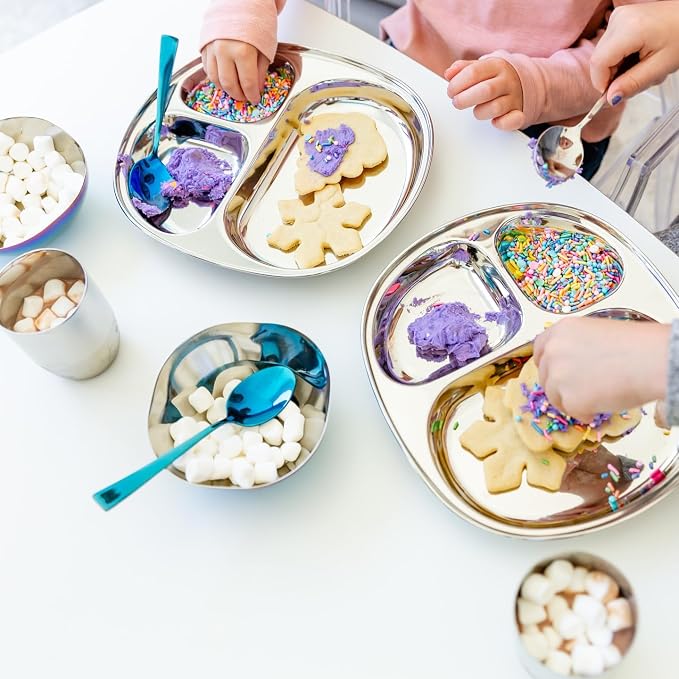 Ahimsa Stainless Steel Kids Plates - Image 4