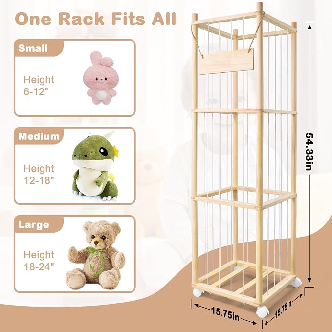 Stuffed Animal Storage, Wood Stuffed Animal Zoo Storage - Image 2