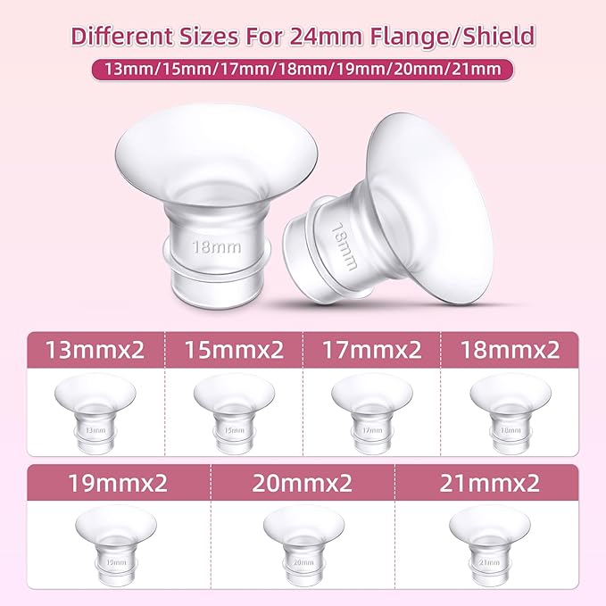 Flange Inserts 13mm 8PCS, Wearable Breast Pump Parts Compatible - Image 4