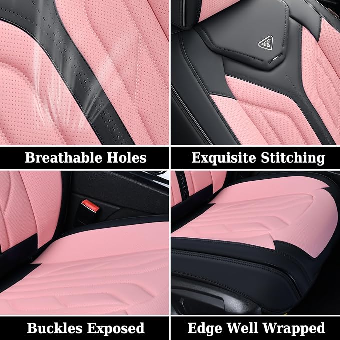 Coverado Car Seat Covers Full Set, Car Seat Protectors Leather Seat Covers - Image 8