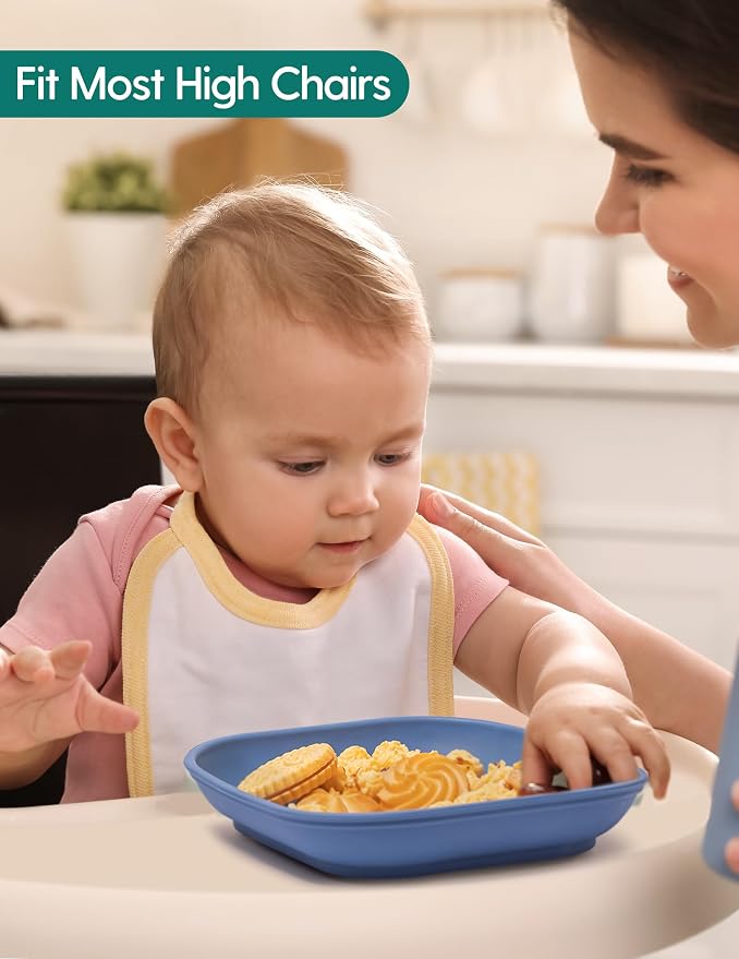 BABELIO Suction Plates for Baby and Toddler, 100% Food Grade Silicone, BPA Free - Image 6