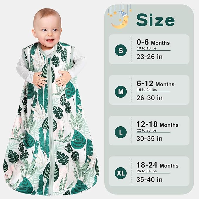 3 Pack Baby Sleep Sack 18-24 Months 100% Rayon Cotton Baby Sleeping Bag 2-Way - Image 6