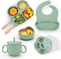 Silicone Baby Feeding Set, Baby Led Weaning Supplies, Baby Food Tableware by MIICASA