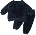 HonestBaby Baby 2-Piece Cozy Velour 100% Organic Cotton Sweatshirt and Jogger by HonestBaby