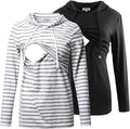 GINKANA Women's Nursing Hoodie Sweatshirt Long Sleeves Breastfeeding Maternity by GINKANA
