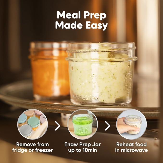 KeaBabies 12pk 4oz Glass Baby Food Containers - Image 9