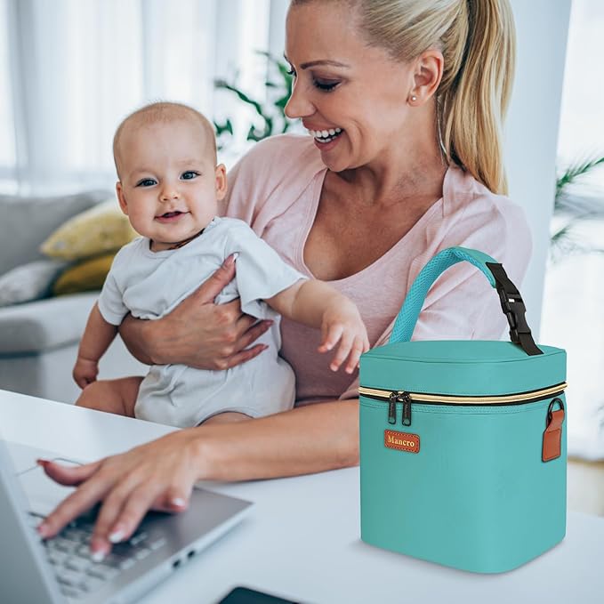 Breastmilk Cooler Bag with Ice Pack, Mancro Insulated Baby Bottle Tote Bag Fits - Image 6
