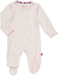 Magnetic Me Girls Modal Magnetic Baby Footie Pajamas | Silky Soft Modal Fabric by magneticme