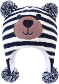 LANGZHEN Toddler Kids Infant Winter Hat, Earflap Knit Warm Cap Fleece Lined by LANGZHEN