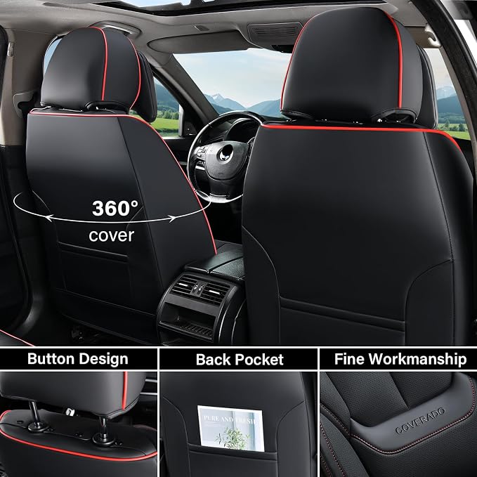 Coverado Universal Seat Covers Full Set, 5 Seats Universal Seat Covers - Image 2