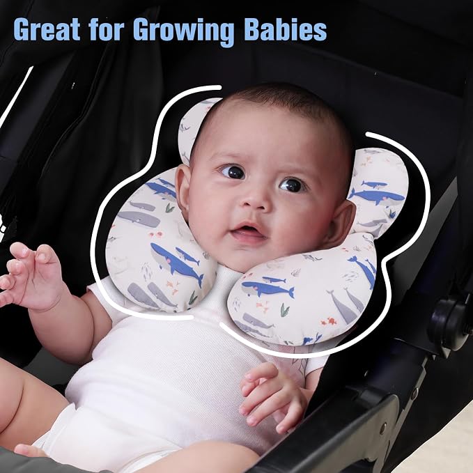 KAKIBLIN Baby Travel Pillow, Upgraded Baby Neck Pillows - Image 4