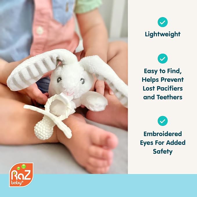 RaZbaby Monkey RaZbuddy w/RaZberry Teething Relief Pacifier – Soothes Sore Gums - Image 2