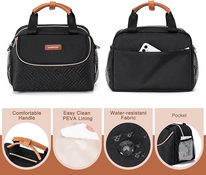 Breastmilk Cooler Bag with Ice Pack Fits 6 Baby Bottles up to 9 Ounce, Wearable - Image 4