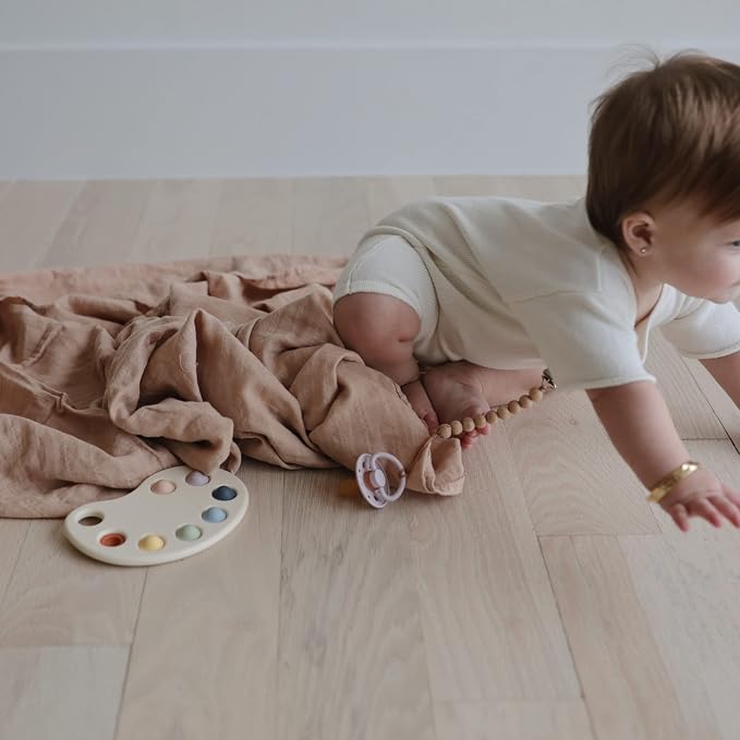 mushie Muslin Baby Swaddle Blanket | 100% Organic Cotton - Image 4