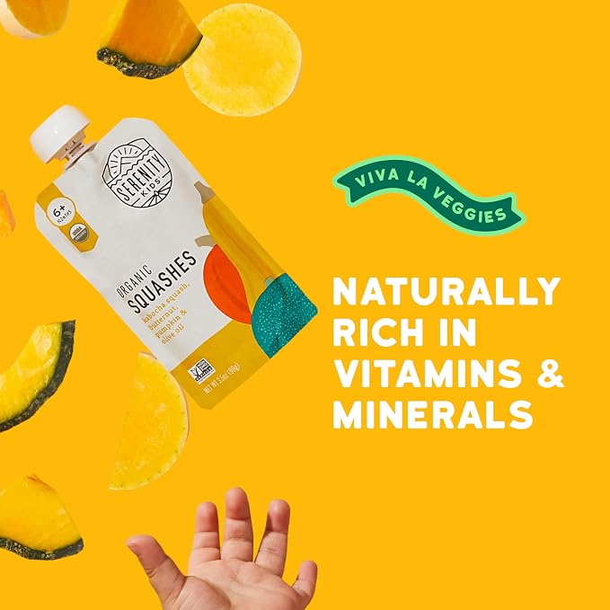 Serenity Kids 6+ Months Squash Veggie Baby Food Puree Pouches - Image 5