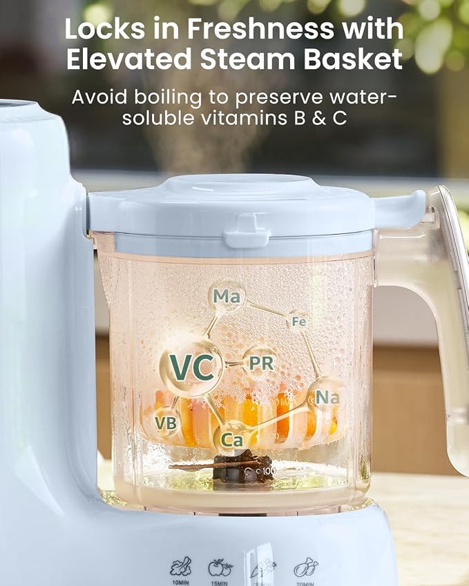 GROWNSY Baby Food Maker with Steam Basket, One Step Baby Food Processor Steamer - Image 2