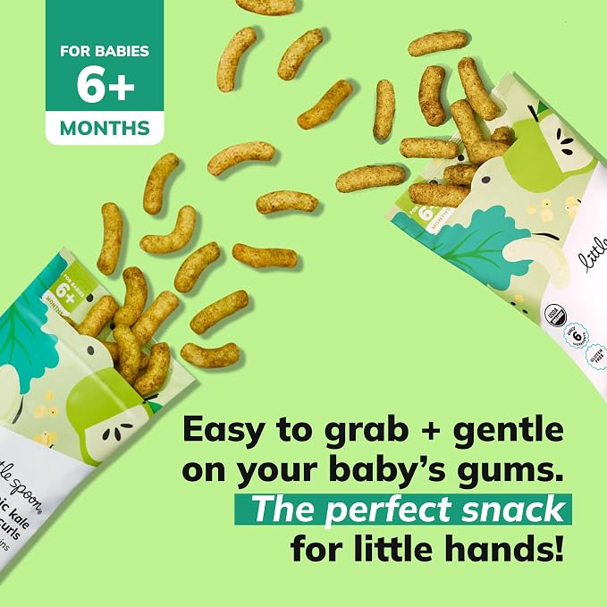 Little Spoon Organic Baby Puffs Variety Pack – Kale Apple & Banana Pitaya Duo – - Image 6
