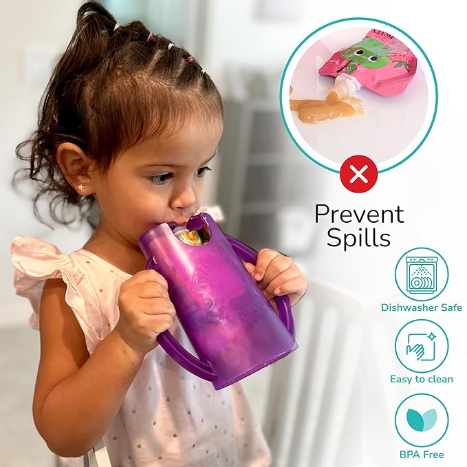 Flipping Holder with lid for Food Pouches & Juice Boxes - Image 3