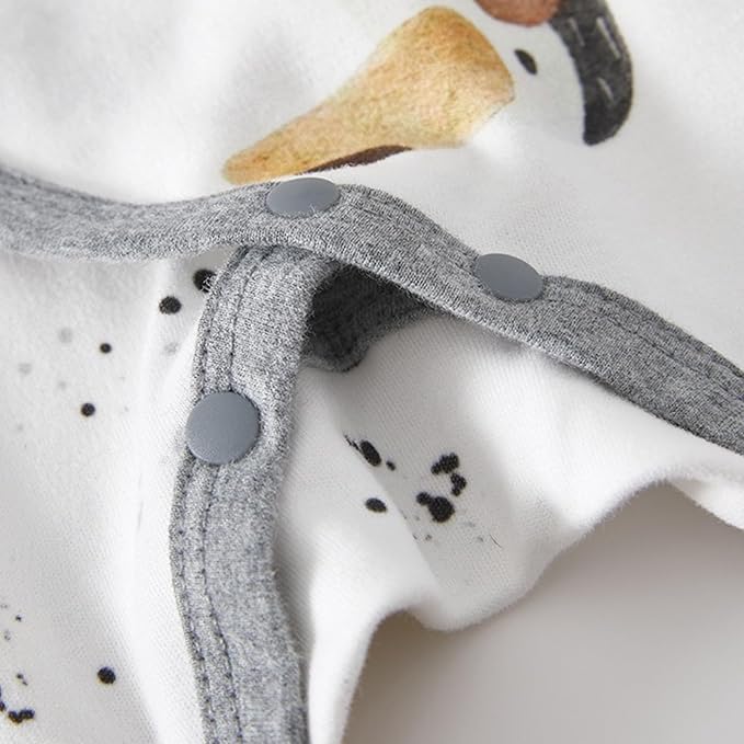 100% Organic Cotton Soft 0-6 Months Unisex Footless Newborn Baby Sleepers - Image 5