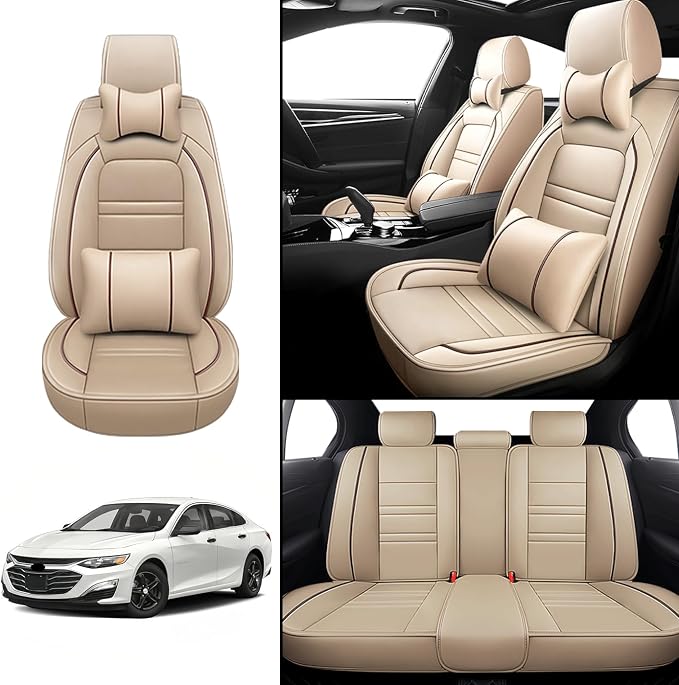 Car Seat Covers for Chevy Malibu 2004-2025 | 5-Seats Seat Covers, Waterproof - Image 2