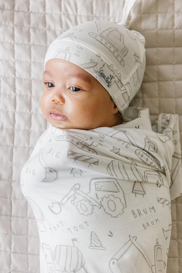 Copper Pearl Large Premium Knit Baby Swaddle Receiving Blanket Gage - Image 6