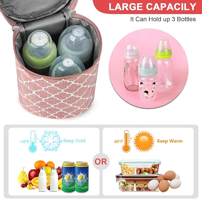 Accmor Breastmilk Cooler Bag, Insulated Baby Bottle Cooler Tote Bags - Image 2