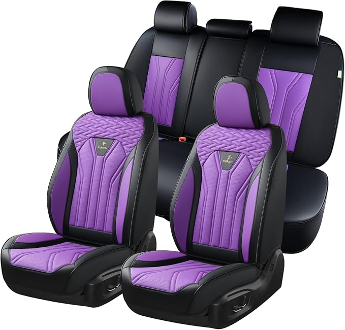 FLORICH Rear Seat Covers Leather Car Seat Covers Waterproof Back Seat Cover - Image 8