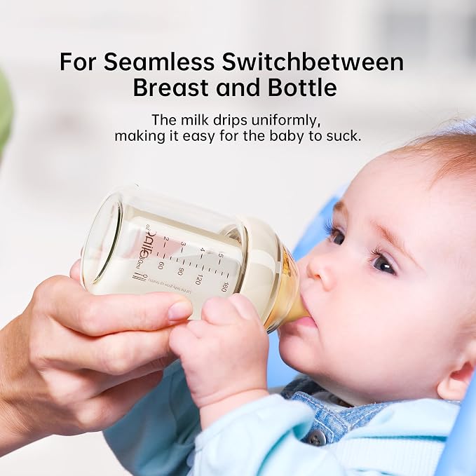 Natural Nursing Glass Baby Bottle - Image 2