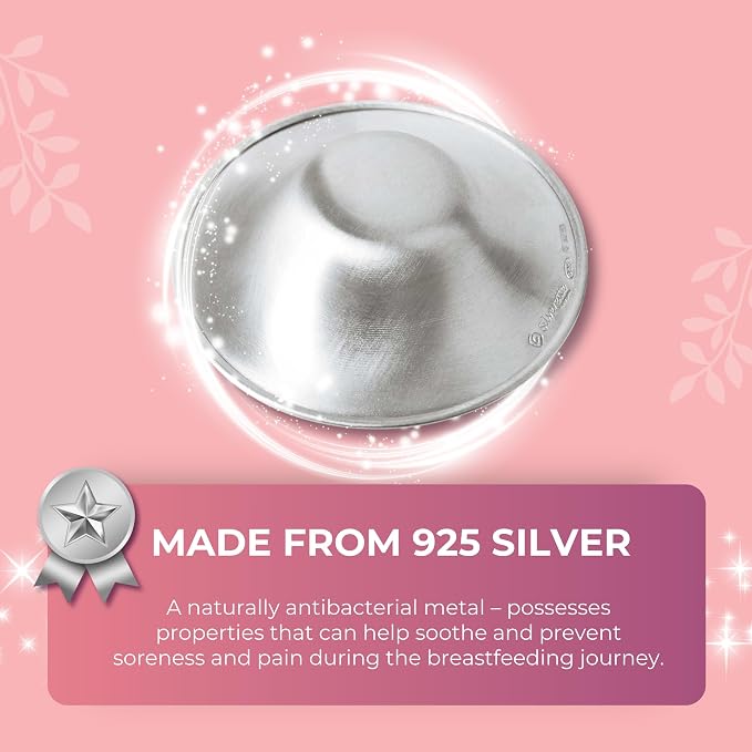 SILVERETTE® The Original Silver Nursing Cups, Nipple Covers - Image 7