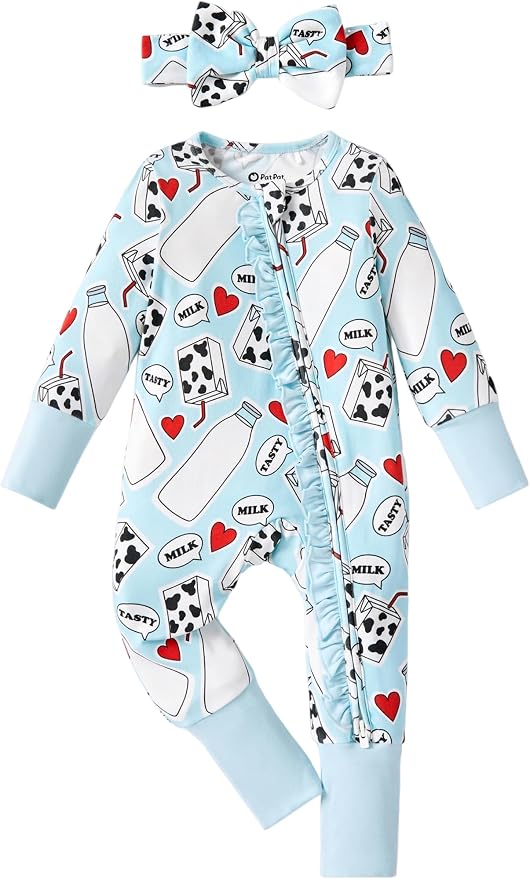 PATPAT Baby Girl Boy Clothes Newborn Infant Footie – Soft Viscose from Bamboo– by PATPAT