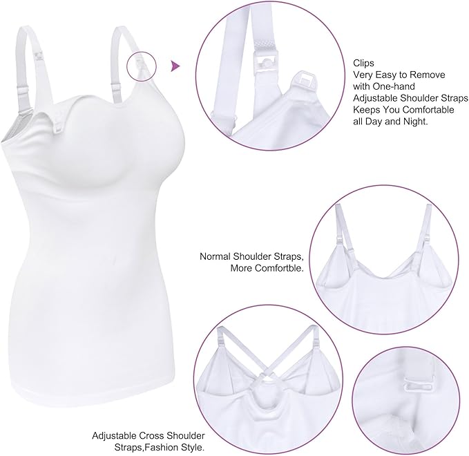 Womens Maternity Nursing Tank Cami - Image 4