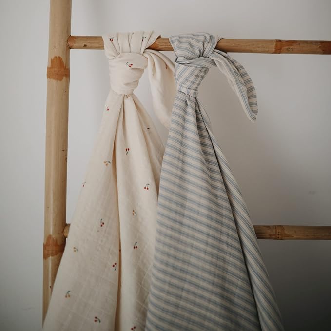 mushie Muslin Baby Swaddle Blanket | 100% Organic Cotton - Image 6