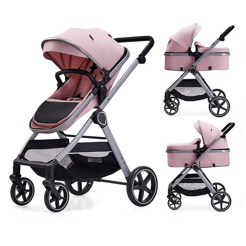 2 in 1 Baby Stroller, Newborn Infant Toddler Convertible Pram Stroller by Lortsybab