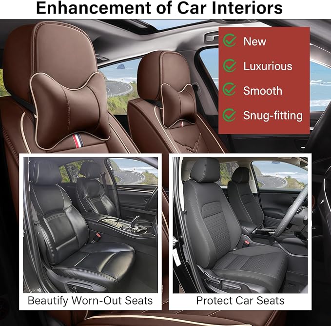 Leather Car Seat Covers Fit for LR Defender 2020-2025, 5 Seater Waterproof and - Image 6